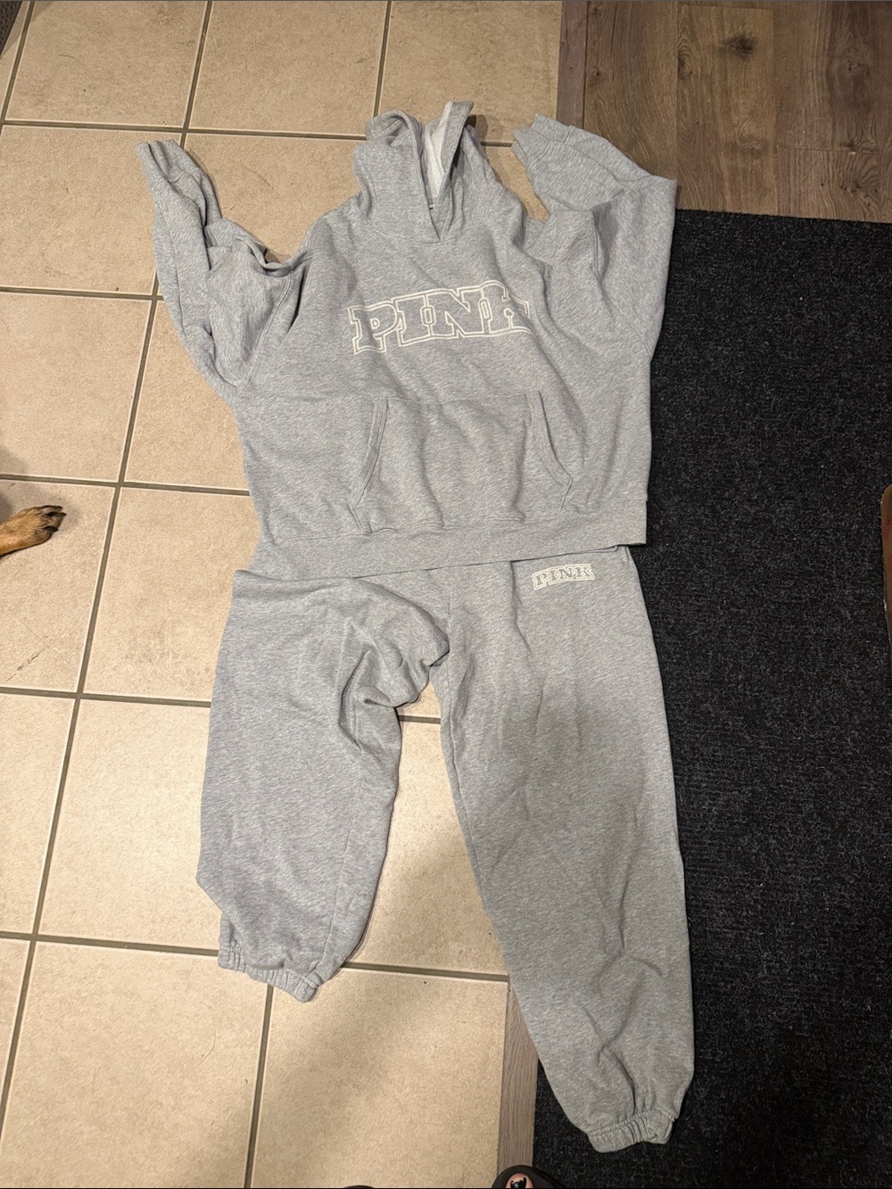VS PINK sweatpants and hoodie